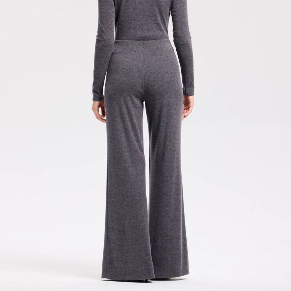 A New Day - Women's High-Rise Ribbed Wide Leg Pants - A New Da Gray - Picture 2 of 4